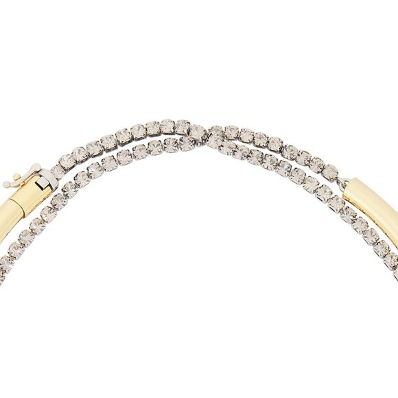Demarson Talitha Necklace in Gold, Silver, & Crystal choker diamond - Picture 5 of 11